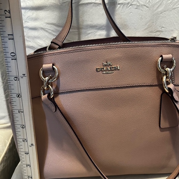 Coach Pink Leather Satchel with Detachable Strap - Picture 4 of 8